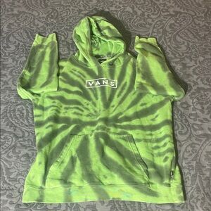 Vans Vibrant Green Tie-Dye Easy Box Pullover Hoodie. Boy’s XL